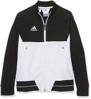 Kurtki i płaszcze dla chłopców - adidas adidas Chłopięca Tiro 17 poliester kurtka treningowa, czarna/biała, 140 BQ2611 - grafika 1