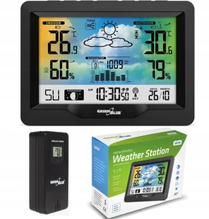 Stacja pogodowa Dcf z sondą bezprzewodowa barometr termometr elektroniczny - Stacje pogodowe - miniaturka - grafika 1