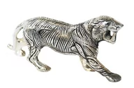 Figurki dekoracyjne - LEW SREBRNA FIGURKA Z ALUMINIUM INDIE - miniaturka - grafika 1