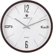 Zegary - Zegar ścienny Perfect PW355-1700-1 brązowy 34 cm . - miniaturka - grafika 1