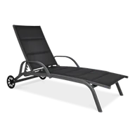 Leżaki ogrodowe - Leżak ogrodowy plażowy Majorka regulowany na taras - miniaturka - grafika 1