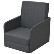 Fotele - Rozkładany fotel tapicerowany 59,5x72x72,5 cm ciemny szary - miniaturka - grafika 1