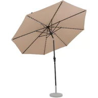 Parasole ogrodowe - 3M Parasol Ogrodowy, z Regulacją Nachylenia 35° z 96 Lampami LED Zasilanymi Energią Słoneczną i Korbką, 8 Solidnymi Żebrami, bez Podstawy (Beżowy) - miniaturka - grafika 1