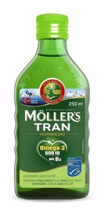 MÖLLER&#039;S Tran norweski  aromat jabłkowy, 250 ml - Witaminy i minerały - miniaturka - grafika 1