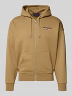 Bluzy męskie - Bluza rozpinana z wyhaftowanym logo - miniaturka - grafika 1