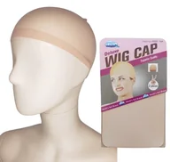 Dodatki do strojów karnawałowych - Czepek Pod Perukę Siatka Beżowy Cielisty 2 Sztuki - miniaturka - grafika 1