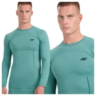 Pozostała odzież narciarska - Bielizna termoaktywna bezszwowa (góra) męska 4F 4FWAW25USEAM233-46S Zielony L/XL - miniaturka - grafika 1