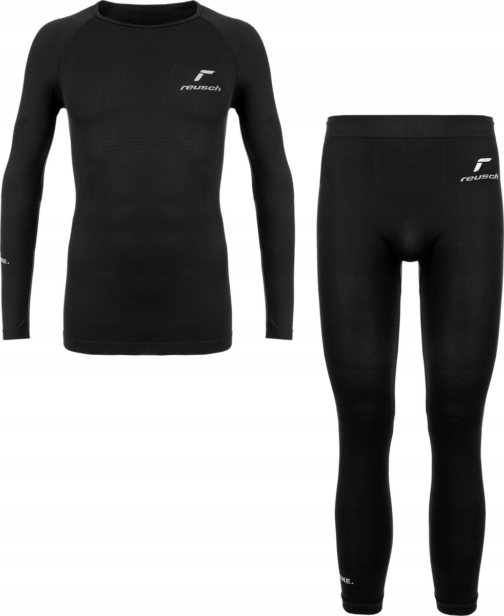 REUSCH BIELIZNA TERMOAKTYWNA KOMPLET LEGGINSY I BLUZKA CZARNY L 1JQA