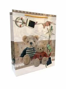 Torebki ozdobne misie 12 szt. - Opakowania i torebki na prezenty - miniaturka - grafika 1