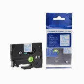 Papier do drukarek - Taśma zamiennik Brother TZ-223 / TZe-223, 9mm x 8m, niebieski druk / biały podkład - miniaturka - grafika 1