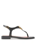 Sandały damskie - Guess Sandały Miry FL6MRY LEA21 Czarny - miniaturka - grafika 1