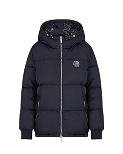 Armani Exchange Damska bluza z kapturem, naszywka z logo Smiley na przodzie, niebieska (Blueberry), bardzo duża - Bluzy damskie - miniaturka - grafika 1
