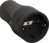 Gniazdka elektryczne - Bachmann Wtyczka BACHMANN żeńska czarna, CEE 7/3 2-biegunowa z uziemieniem ochronnym - miniaturka - grafika 1