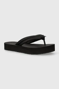 Calvin Klein japonki FLATFORM FLIP FLOP RELOCK damskie kolor czarny na platformie HW0HW02063 - Klapki i japonki damskie - miniaturka - grafika 1