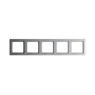 Berker Ramka potrójna pięciokrotna Q.1 - aluminium mat - Klawisze i ramki - miniaturka - grafika 1