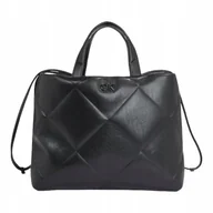 Torebki damskie - Calvin klein torebka damska quilt large shopper czarna - miniaturka - grafika 1