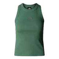 Koszulki i topy damskie - The North Face Kobiety Slim Rib Tank Top Duck Green XL - miniaturka - grafika 1