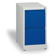 Szafy biurowe - B2B Partner Szafa kartotekowa A4, 2 szuflady, niebieski, wys. 1320 mm V002 RAL5005/7035 - miniaturka - grafika 1