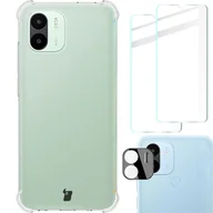 Etui i futerały do telefonów - Bizon Etui + 2x szkło + obiektyw Case Clear Pack do Xiaomi Redmi A1 przezroczyste - miniaturka - grafika 1