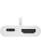 Złącza, przejściówki, adaptery - goobay USB-C adapter HDMI 4k60Hz + PD white - miniaturka - grafika 1