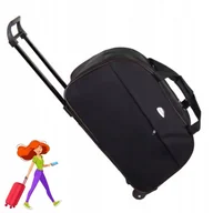 Torby sportowe - Torba podróżna do samolotu na kółkach wizzair ryanair Czarna Premium - miniaturka - grafika 1