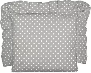 Poduszka bawełniana jaś jasiek dziecięcy antyalergiczna 40x40cm - SZARY W BIAŁE KROPKI - Kołdry i poduszki dla dzieci - miniaturka - grafika 1