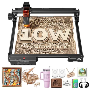 AtomStack A10 Pro V2 10W Laser Engraver 400mm/s High Speed 0 01mm Precision 0 06*0 08mm Spot 410*380mm - Grawerowanie i akcesoria - miniaturka - grafika 1