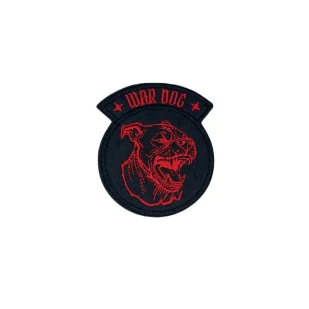 Patch War Dog 70mm x 82mm Czerwony - Odzież taktyczna i umundurowanie - miniaturka - grafika 1