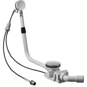 Syfony - Duravit zestaw przelewowo-odpływowy z napełnianiem wody Quadroval chrom 791249000001000 - miniaturka - grafika 1