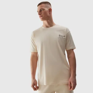 T-shirt 4F 4FWSS24TTSHM1286 83S beżowy XXL - Koszulki męskie - miniaturka - grafika 1