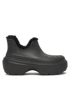Śniegowce damskie - Crocs Śniegowce Stomp Lined Shorty Boot 210673 Czarny - miniaturka - grafika 1