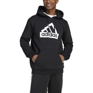 Bluzy męskie - adidas Męska bluza z kapturem Modern Essentials z kapturem, L, czarna - miniaturka - grafika 1