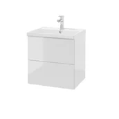 Szafki łazienkowe - Szafka łazienkowa pod umywalkę Defra Faro 50 cm biały połysk 001-D-05030 - miniaturka - grafika 1