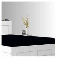 Prześcieradła dla dzieci - Prześcieradło Frotte Z Gumką Do Łóżeczka 80x180 Czarny 180 GSM Grube Premium - miniaturka - grafika 1