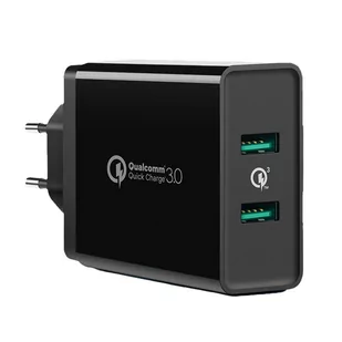 Ugreen ładowarka sieciowa 2xUSB-A 36W QC3.0 czarna (CD161) - Ładowarki do telefonów - miniaturka - grafika 1