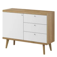 Komody - Komoda PKSZ107 Primo Piaski Meble Biały, Dąb Riviera - miniaturka - grafika 1