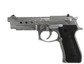 Amunicja i osprzęt ASG - Pistolet 6mm Cybergun M92 Hex cut silver gas HOPUP - miniaturka - grafika 1