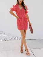 Sukienki - Milan Kiss Sukienka w kolorze czerwono-białym - miniaturka - grafika 1