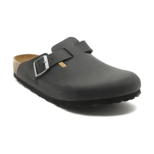 Birkenstock Skórzane klapki Boston - Klapki i japonki męskie - miniaturka - grafika 1
