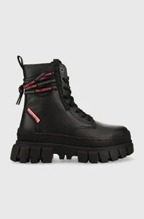 Palladium botki skórzane REVOLT BOOT LTH damskie kolor czarny na platformie - Botki damskie - miniaturka - grafika 1