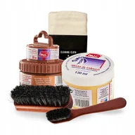 Środki do obuwia i ubrań - Jasnobrązowa Pasta z Tłuszczem i Akcesoriami do Butów Palc Zestaw 5w1 - miniaturka - grafika 1