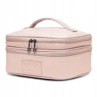 Kosmetyczki, organizery i kuferki - PUCCINI Kosmetyczka Damska Podróżna Kuferek Organizer Różowa QML015-3C - miniaturka - grafika 1