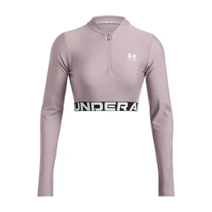Top treningowy damski Under Armour Heat Gear Rib 1/4 Zip - Bluzy damskie - miniaturka - grafika 1