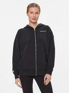 Bluzy damskie - Converse Bluza Os Wordmark Fz Hoodie 10024532-A08 Czarny Regular Fit - miniaturka - grafika 1