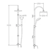 Akcesoria do armatury i ceramiki - Kuchinox Kolumna natryskowa PG7-20OX - miniaturka - grafika 1