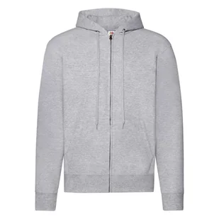 Bluza męska z kapturem Zip Through Hooded Sweat Fruit of the Loom - Heather Grey M - Bluzy męskie - miniaturka - grafika 1
