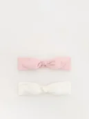 Buciki dla niemowląt - Reserved - Bawełniana opaska z kokardą 2 pack - wielobarwny - miniaturka - grafika 1