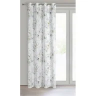 Zasłony - Zasłona gotowa na przelotkach Sena 140 x 250 cm niebieskie kwiaty biały - miniaturka - grafika 1