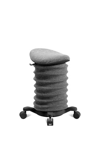 TOPSTAR Sitness 4D z kółkami – certyfikat AGR, dynamiczny taboret do siedzenia, czarny, ergonomiczny taboret biurowy, regulacja wysokości, wzmacnia plecy, odciąża krążki międzykręgowe