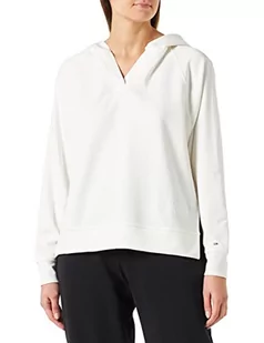 Tommy Hilfiger Damska bluza z kapturem RLX VISC Interlock O-NK, Ecru, M - Bluzy damskie - miniaturka - grafika 1